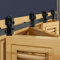 VEVOR Kit de Rieles para Puertas Corredizas Plegables de Granero con Montaje Superior, Deslizamiento Suave, Fácil de Instalar, para Cuatro Puertas de Armario, Despensa, 1524 x 40 x 6 mm, Negro