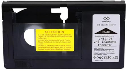 AMSLSIU Original fabrikversiegelter Adapter Camcorder zum Konverter VHSC Adapter VHS Camcorder Kompakt Videokassettenadapter