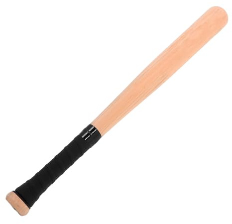 HANABASS Mazza da Baseball in Legno Massello 54 CM Impugnatura e Logo Bastone da Allenamento Portatile per Baseball Resistente All’Usura per Ragazzi e Adulti Uso Sportivo All’Aperto