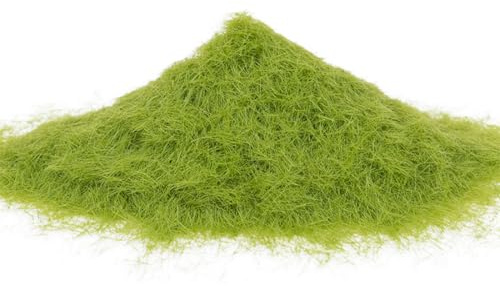 CATZUM 30 g/Confezione Polvere di Erba Statica Muschio Piante Artificiali, Erba Sciolta per Prati, Erba per Modellismo Ferroviario, Erba per Diorami (Verde Intenso)