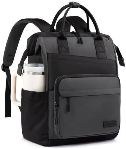 LOVEVOOK Rucksack Damen, 15,6 Zoll Laptop Schulrucksack Teenager Mit Großem Fach für Trinkflasche,Tagesrucksäcke Daypack Arbeitstasche Lehrertasche Reiserucksack Elegant, Travel Backpack Women für Uni
