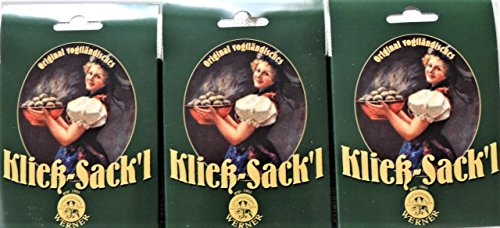 Unbekannt 3 Stück Kloßsäcke gestrickt, Baumwolle, mit Rezept
