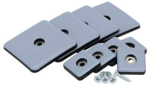 Teflongleiter zum Schrauben 25 & 50 mm 4-16 STK Möbelgleiter Teflon PTFE Gleiter 50 x 50 mm 16 Stück Grau