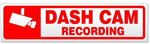 Kiwistar - Autoaufkleber - Dashcam Recording - Hinweis Sticker selbstklebend für Kfz, Fahrrad, PKW, LKW - 20cm - Rot - Auto Aufkleber Heckscheibe, Stoßstange