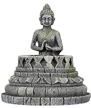 Aqua Della, Dekoration für Aquarium, Angkor Wat 24x16,7x24,5 cm, Ornament in Polyesterharz, ungiftig und neutral pH, geeignet für Aquarium frisch und gesalzenes Wasser, realistisch