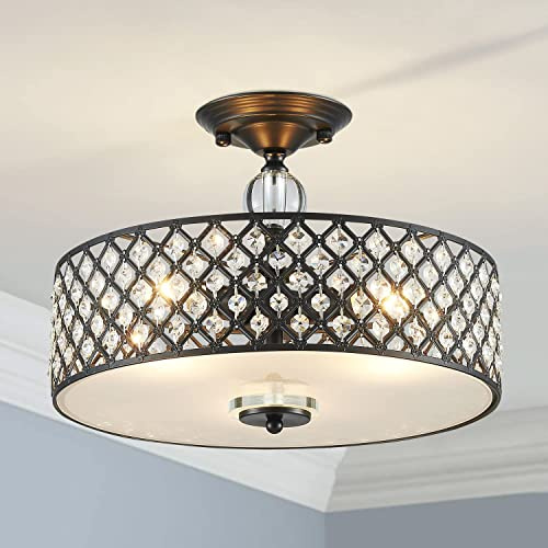 Saint Mossi Modern Deckenleuchte deckenlampe Kronleuchter Kristall Durchmesser 40cm Lüster Kronleuchter E14 Base Erforderlich