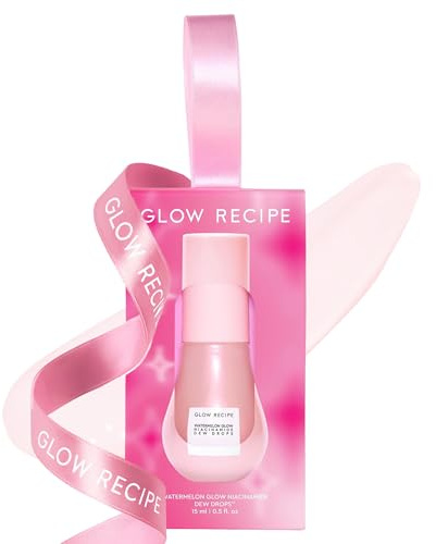 Glow Recipe Stocking Stuffer Niacinamide Serum Dew Drops Ornament - Hydrating Face Serum & Illuminating Makeup Primer for Dewy, Glass Skin + Hyaluronic Acid for Plumping & Highlighting (15 ml)