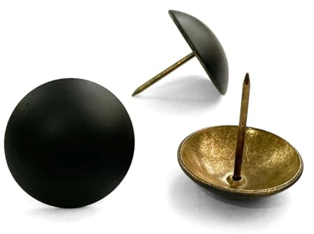 Let's Decorate 30 Stück 3 cm mattschwarze Polsternägel, große Größe, dekorative Reißnägel für Scheunentür, Couch, Möbel, Metall, Reißnägel, Zuhause, DIY, dekorative Nagelköpfe, Nägel (D30 mm)
