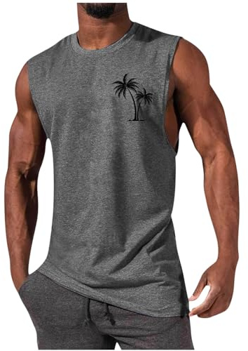 Generic Angebote Herrenmode Tank Top Herren Kurzarm Sommer Unterhemd Stretch Bequeme T Shirt Baumwolle Sport Muskelshirt Regular Fit Workout Tanktop Bodybuilding Trägershirts 2024 Achselshirts