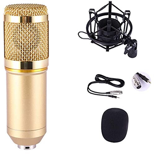 XRPOUXMTE Home Studio Condenser Mic Kit,Live Sound Card Microphone Set Condenser Microphone Anchor Computer Condenser Microphone Shout Microphone,Condenser Microphones Vocal Microphones
