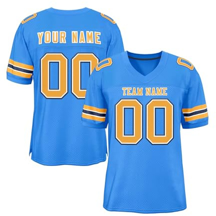 Generisch Herren Individuelle American Football Trikot Fußball Trikot Personalisiert Football Jersey Rugby T-Shirts Stitched/Printed Namen Number Sports Uniform Damen Kinder 2025 Angebote(1-7)