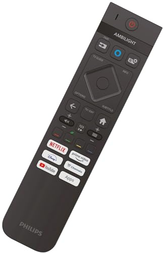 Telecomando di ricambio originale per TV Philips 398GM10BEPHNE000SY Bluetooth retroilluminato compatibile con Philips 48OLED809 55OLED809/12 4K Ambilight OLED con Voice e Alexa