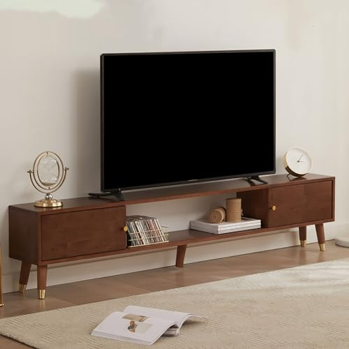 Entertainment Center Meuble TV avec portes coulissantes, console multimédia élégante pour salon, grand espace de rangement, table d'étagère centrale moderne, parfaite pour l'installation de cinéma