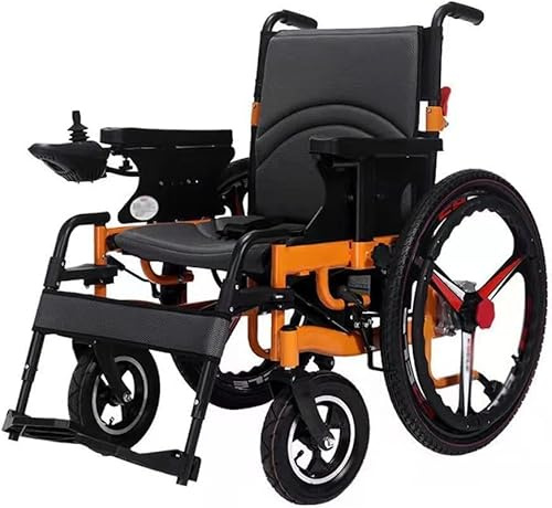 Ligera Carrozzina Pieghevole ad Autospinta in Alluminio – Sedia a Rotelle Leggera per Anziani,rotazione zero, freno elettromagnetico, design portatile per una, sedia ergonomica da viaggio per adulti e