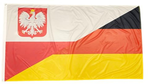 PREMIUM Fahne Flagge Polen Deutschland Freundschaft - 90 x 150 cm