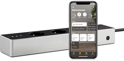 Eve Energy Strip - Presa tripla intelligente e misuratore di energia con protezione da sovratensione e sovracorrente e tecnologia Apple HomeKit