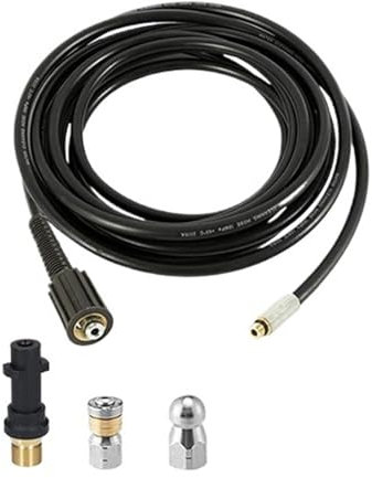 AQXYUULL Drain Cleaning Hose, Pipe Cleaner Kit, High-pressure Cleaning Machine Hose(30M)