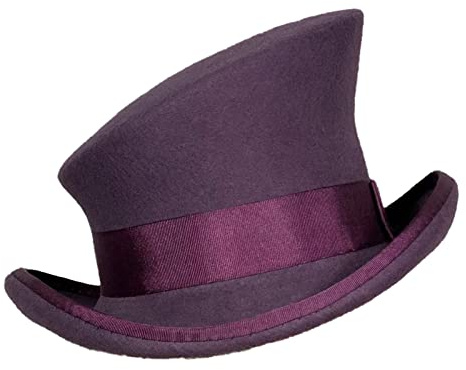 Generisch Asymmetrischer Zylinder Wollhut Damen Herren Unisex Hut Steam Punk Hut Zylinder Mode Dekorativer Hut Mütze Mit Ohrenklappen Damen