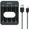 BEVIGOR 4-slot AA AAA Battery Charger with LED Display, Type C Quick Charging, Independent Slot for Ni-MH Ni-CD Rechargeable Batteries