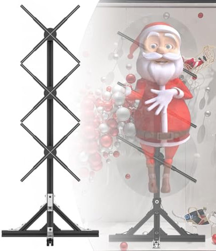 Projecteur holographique 3D avec support, éclairage LED pour sapin de Noël, compatible Wi-Fi et Bluetooth, idéal pour Halloween, Noël, les spectacles, les magasins et les fêtes.,50cm