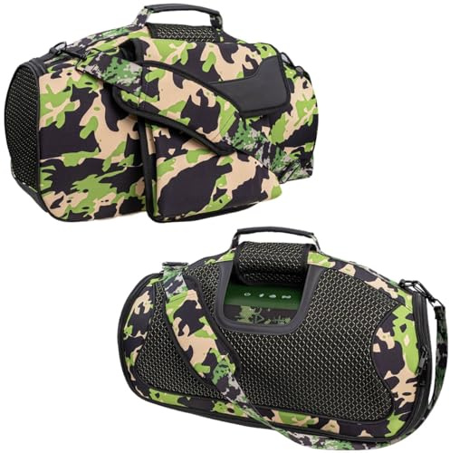 Taoricen Funda Protectora con Correa de Hombro para JBL Boombox 4 Altavoz, Portátil Bolsa de Almacenamiento Exterior Acústico Blando Estuche (Camuflaje Verde)