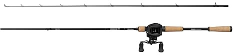 Abu Garcia Max Pike Angelrute & Rolle Combo | Low Profile Baitcaster Rolle für Süßwasser | 24T Carbon Blank | Raubfischköder-Set | Mehrere Größen