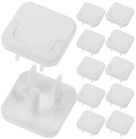 Mipcase 40 Copriprese di Sicurezza per Prese Elettriche a 3 Fori Protezione con Linguetta Compatibili Prese Standard Colore Bianco Confezione da 40 Pezzi per Casa e Camerette