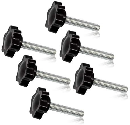 SPEEDWOX 6 Stück Schraubknöpfe M6 x 30 Sechskantform metrisches Gewinde | 6 Stück Schraubknöpfe, metrisches Gewinde, für Befestigung, Montage, Heimwerker