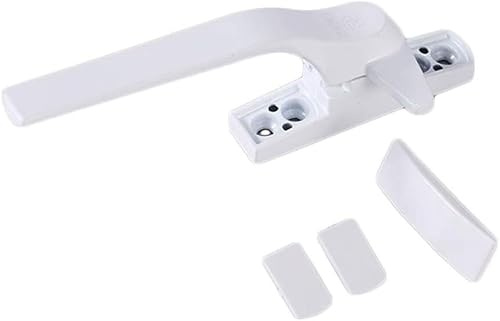 Låsbart fönsterhandtag, dörr- och fönsterhandtag, dörr- och fönsterlås Gammaldags in- och utvändigt fönsterhandtag Skjutfönster Spänne Lås Tillbehör (Color : White Left, Size : 150mm)