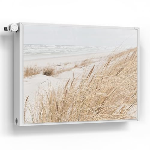 DEQORI Magnetfolie für Heizung 80x60 cm | Motiv Winterstrand Stille | dekorative Magnetmatte Heizkörper Schutz Verkleidung | Magnet Deko-Folie selbstklebend, magnetisch & wasserabweisend