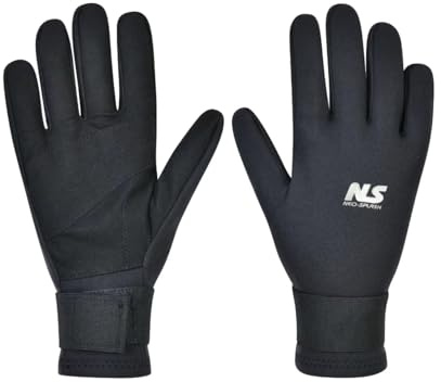 NEO-SPLASH Guantes de buceo de neopreno, guantes de buceo cálidos de 3 mm, guantes de natación flexibles con partículas antideslizantes para adultos (negro, M)