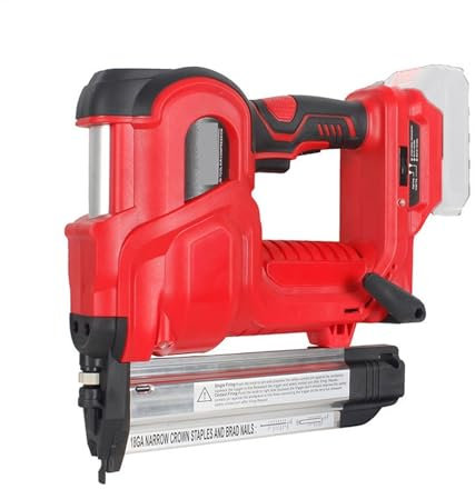 Chiodatrice, Pistola Sparachiodi Elettrica Senza Fili Chiodatrice For Chiodi Dritti/a Forma Di N 32mm 50mm Chiodatrice For Batteria (pacchetto Senza Batteria)(Rot)