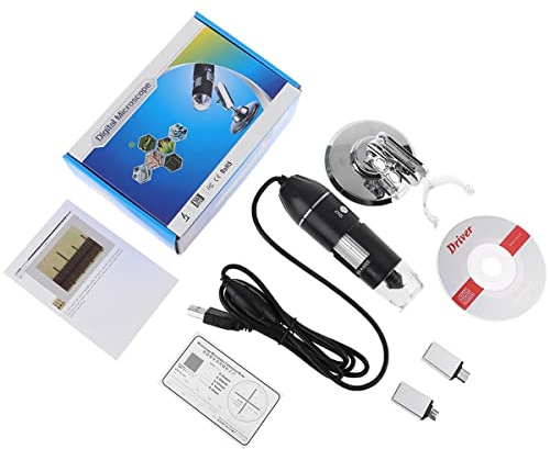Tillbehör för 1600x USB-mikroskop typ C-mikroskop telefonförstoringsglas hållbarhet och tillförlitlig prestanda (med dimningsknob)