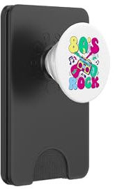 80’s Rock Design rétro années 80 avec Boombox et Guitares PopSockets PopWallet pour MagSafe