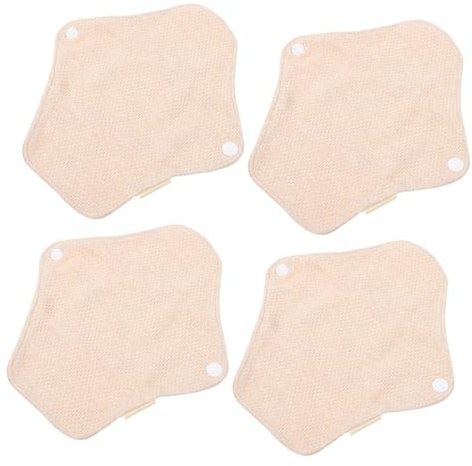 TOVINANNA 4 STÜCKE Waschbare Wiederverwendbare Baumwoll hygieneeinlagen Saugstarke Damenbinden für Menstruation Inkontinenz Wochenbett Atmungsaktiv und Hautfreundlich