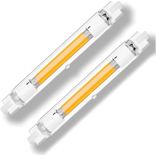 DafuDaGui R7S LED 118mm Dimmbar, Warmweiß 3000K, LED R7S 118mm Lampen Ersatz für 300W Halogen Leuchtmittel,Kein Flackern, 360°Abstrahlwinkel, 3000LM, AC 230-240V Stab Glühbirne - 2 Stück