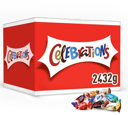 Celebrations Assorted Chocolates Bulk Chocolate Selection Including Popular Chocolate Bars and Biscuits, Perfect for a Snack, Events, Parties, BBQ and Festivals, 2.432 kg