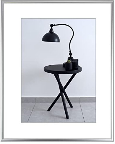 myposterframe Bilderrahmen Ariel 26 x 28 cm Aluminium 28 x 26 cm Silber Matt mit Kunstglas Antireflex 1 mm