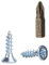 Lot de 100 vis à bois en acier zingué à tête cruciforme Pozi à tête fraisée pour panneaux d'aggloméré 4 x 16 mm