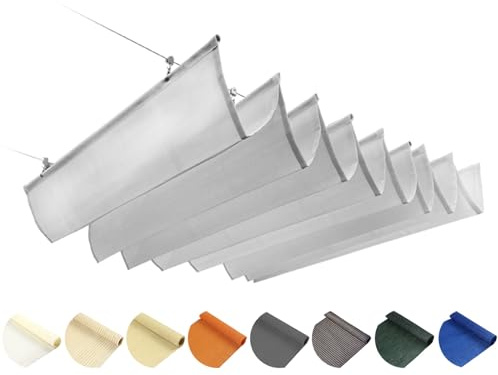 LXBAMKEA Einziehbare Welle Sonnensegel, Pergola Sonnenschutz Einziehbar Abdeckung, UV-Schutz Sonnenschutz Mit Montagesatz, Deck-Garten-Patio Lüftung Unterschlupf (Color : with Rod, Size : Customiz