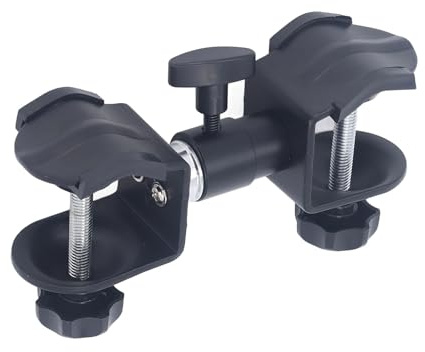 Cyrank Support De Parapluie De Trépied en Métal, Pince De Caméra Extérieure en Alliage D'aluminium, Support De Parapluie, Support De Clip en Métal, Pince De Support, Accessoire De Photographie