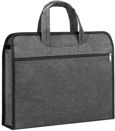 Document Bag Oxford Waterproof Book Bag for School A4 Zipper File Bags Books iPad Files Storage Portable Commuter Bags for Men & Women