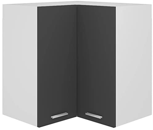 AJJHUUKI Home Outdoor Otros- Armario de esquina colgante gris 57 x 57 x 60 cm, madera de ingeniería