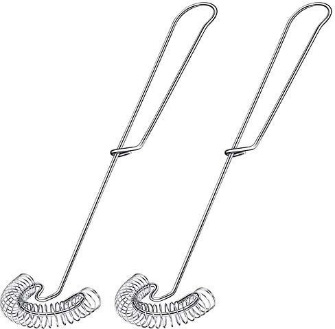Jaopary 2 Pieces Whisk Egg Small Whisk Whipper Stainless Steel Egg Whisk Flat Spring Coil Whisk Egg Frother, Milk and Egg Beater