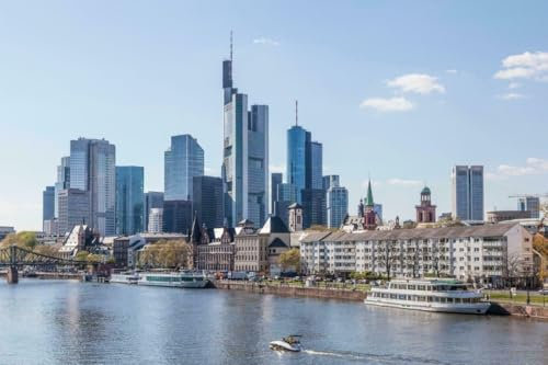 Puzzle für Erwachsene, 1000 Teile, Frankfurt Deutschland, Skyline, glänzend, Holzpuzzles, Luftbild, A208, anspruchsvolle Puzzles für Freunde, Familie, Wanddekoration