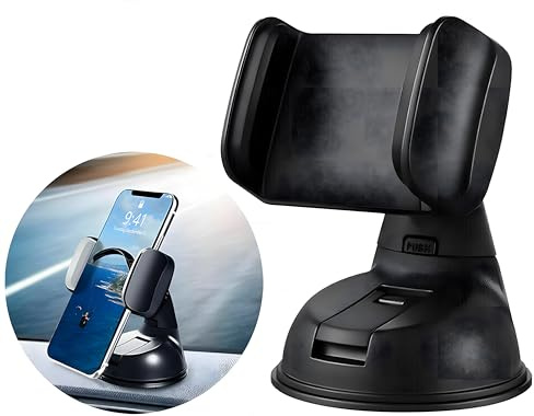 CarsMinders Car Phone Holder, Phone Holder for Car,Dash accessories,Mini Suction Cup,Windshield and Dashboard for Most Phones,Dash phone holder suction Adjustable 360° Rotating