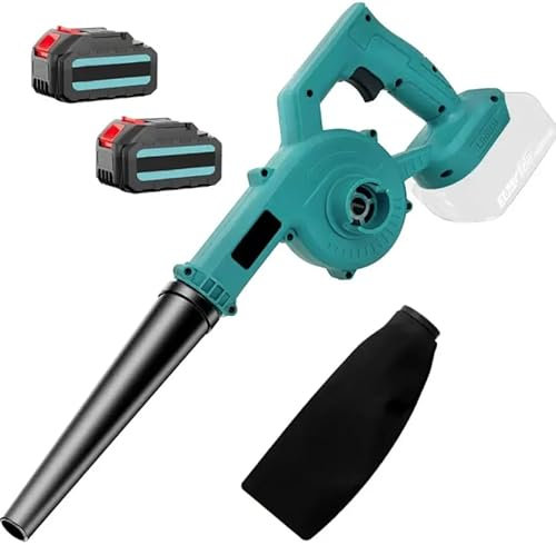 MF artSHOP Soffiatore Foglie a Batteria 500W Doppia Batteria 48V Soffiatore Foglie Elettrico Senza Fili Ricaricabile per Pulizia Giardino e Officine
