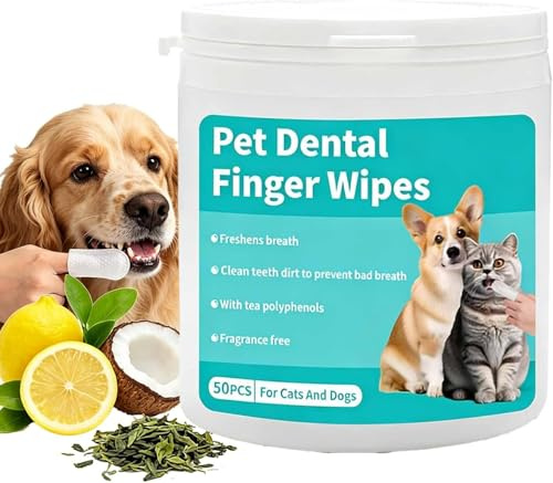 Zampalife Salviette Dentali, Nuovo Salviette Denti Zampalife per Cani e Gatti – Aiutano a Pulire I Denti, Freschezza Dell’alito Senza Bisogno di Spazzolino (1pc)