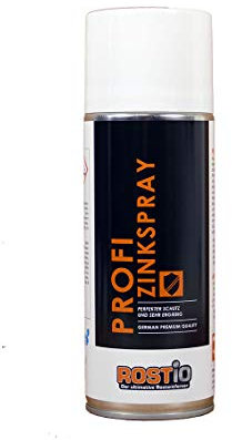 Rostio Profi Zinkspray | Zinkgrundierung | Zinklamellenbeschichtung | Zinklamellenspray für höchsten Korrosionsschutz & Rostschutz (1 Stück)