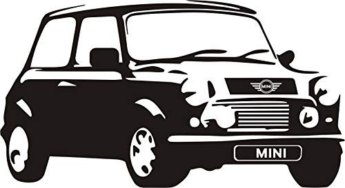 Wandtattoo: Mini - MK - Cooper- Kult - Auto – England – KFZ // Farb- und Größenwahl (Orange - 450 mm x 250 mm)